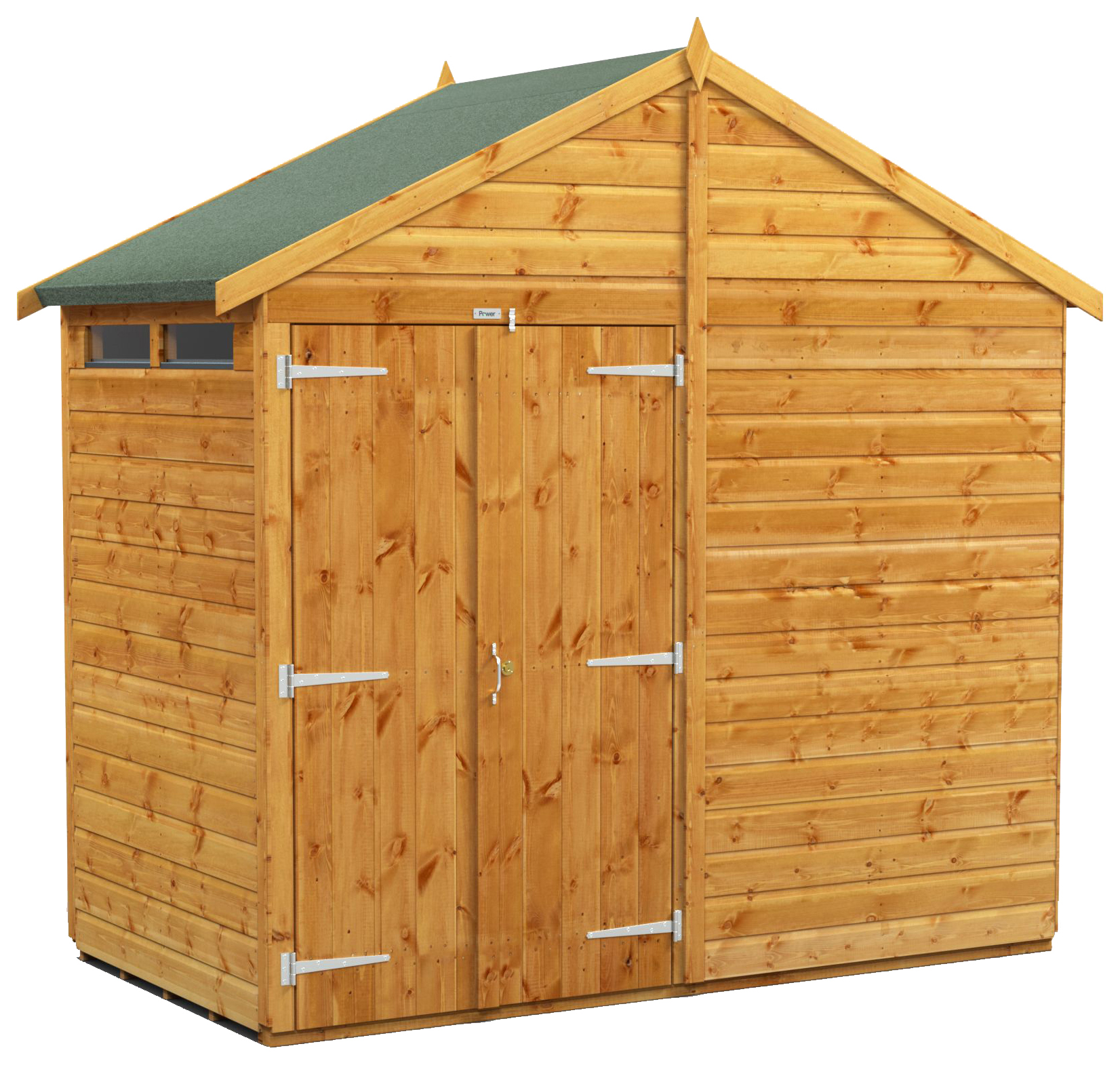 Image of Power Sheds 4 x 8ft Double Door Apex Shiplap Dip Treated Security Shed