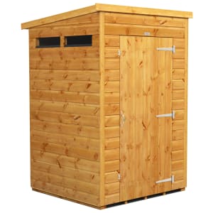 Power Sheds 4 x 4ft Pent Shiplap Dip Treated Security Shed