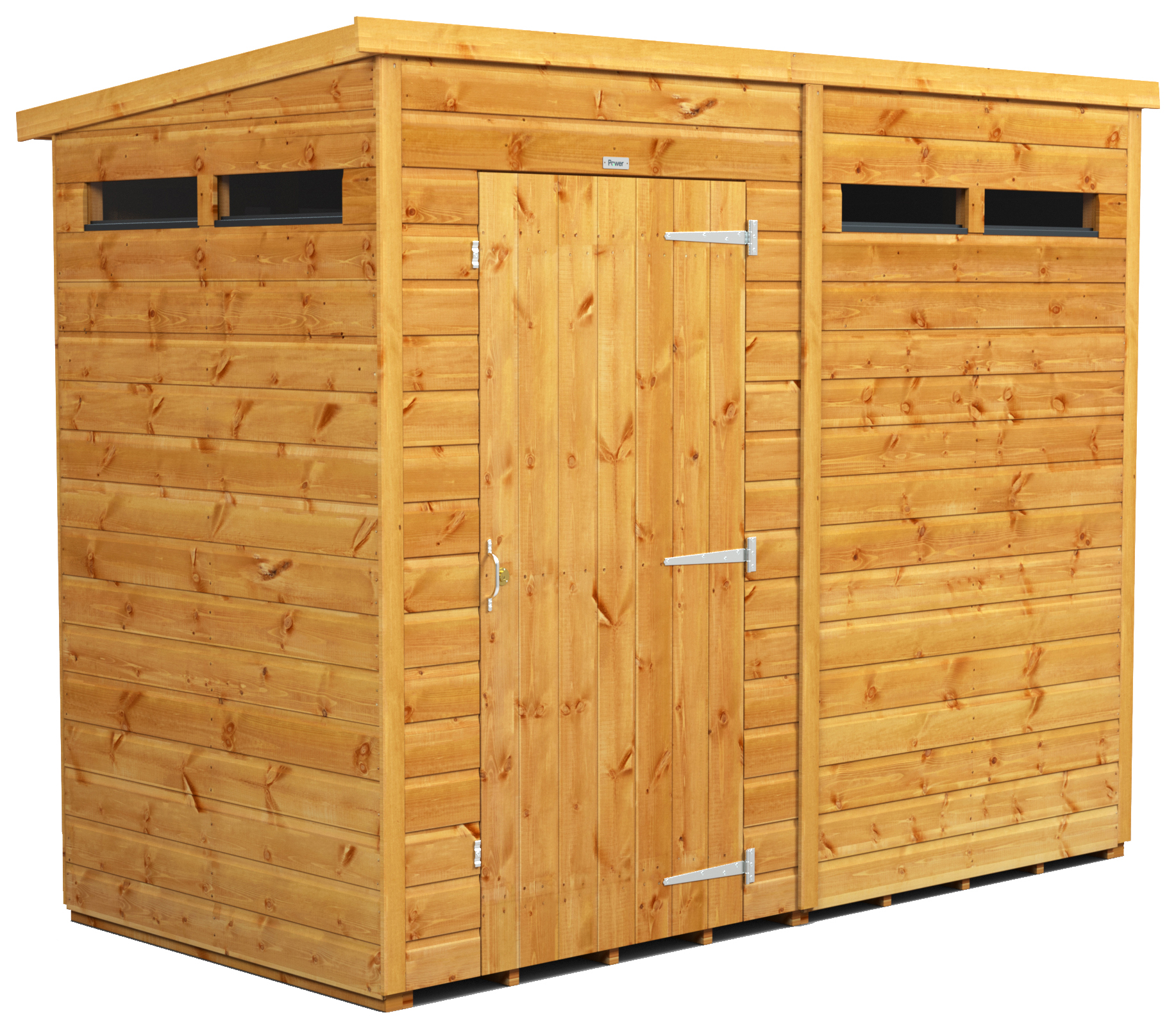 Power Sheds 8 x 4ft Pent Shiplap Dip Treated Security Shed