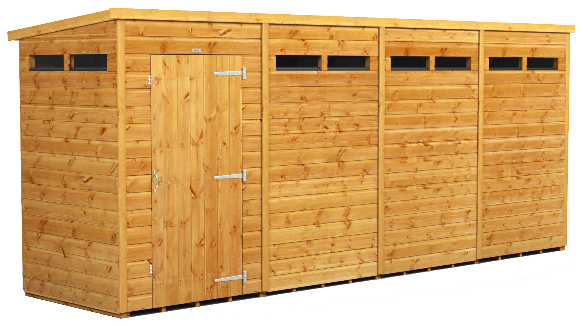 Image of Power Sheds 16 x 4ft Pent Shiplap Dip Treated Security Shed