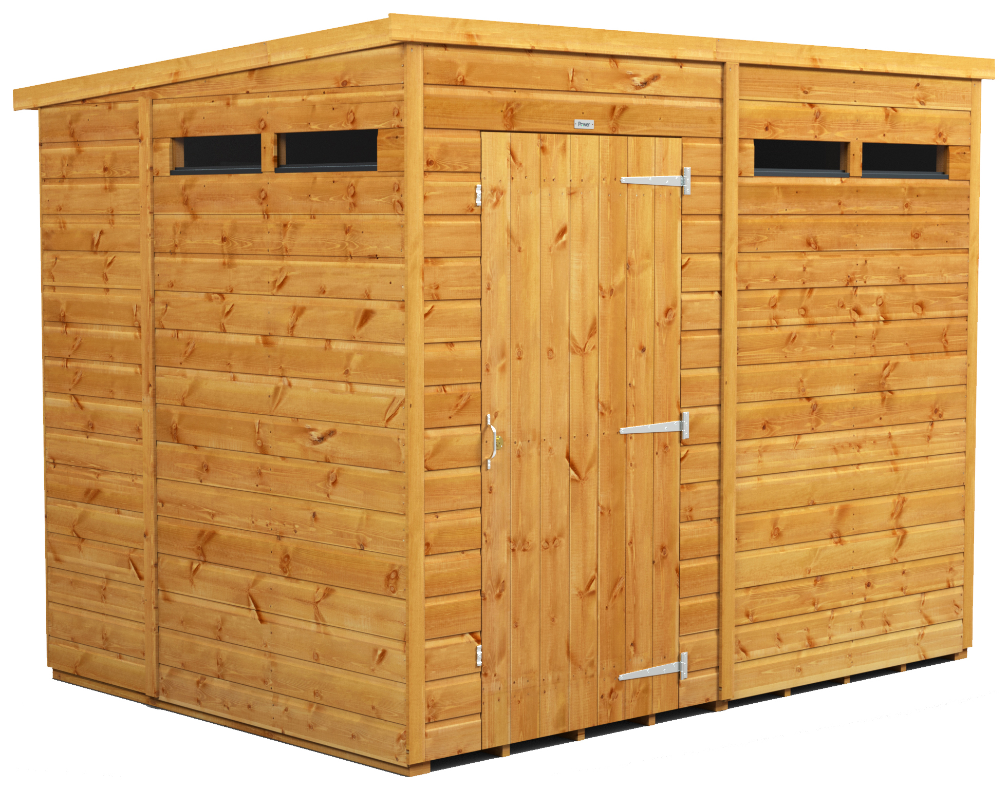 Image of Power Sheds 8 x 6ft Pent Shiplap Dip Treated Security Shed
