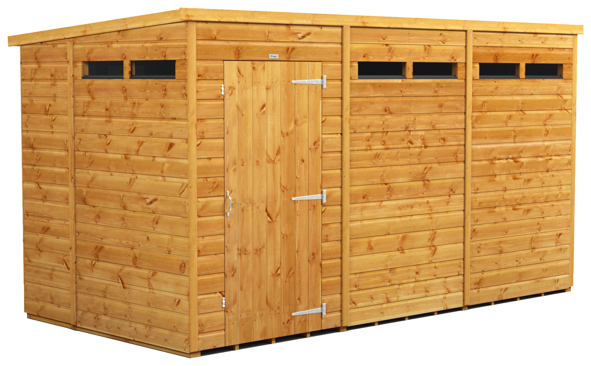 Power Sheds 12 x 6ft Pent Shiplap Dip Treated Security Shed