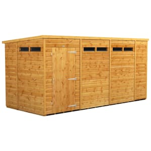Power Sheds 14 x 6ft Pent Shiplap Dip Treated Security Shed
