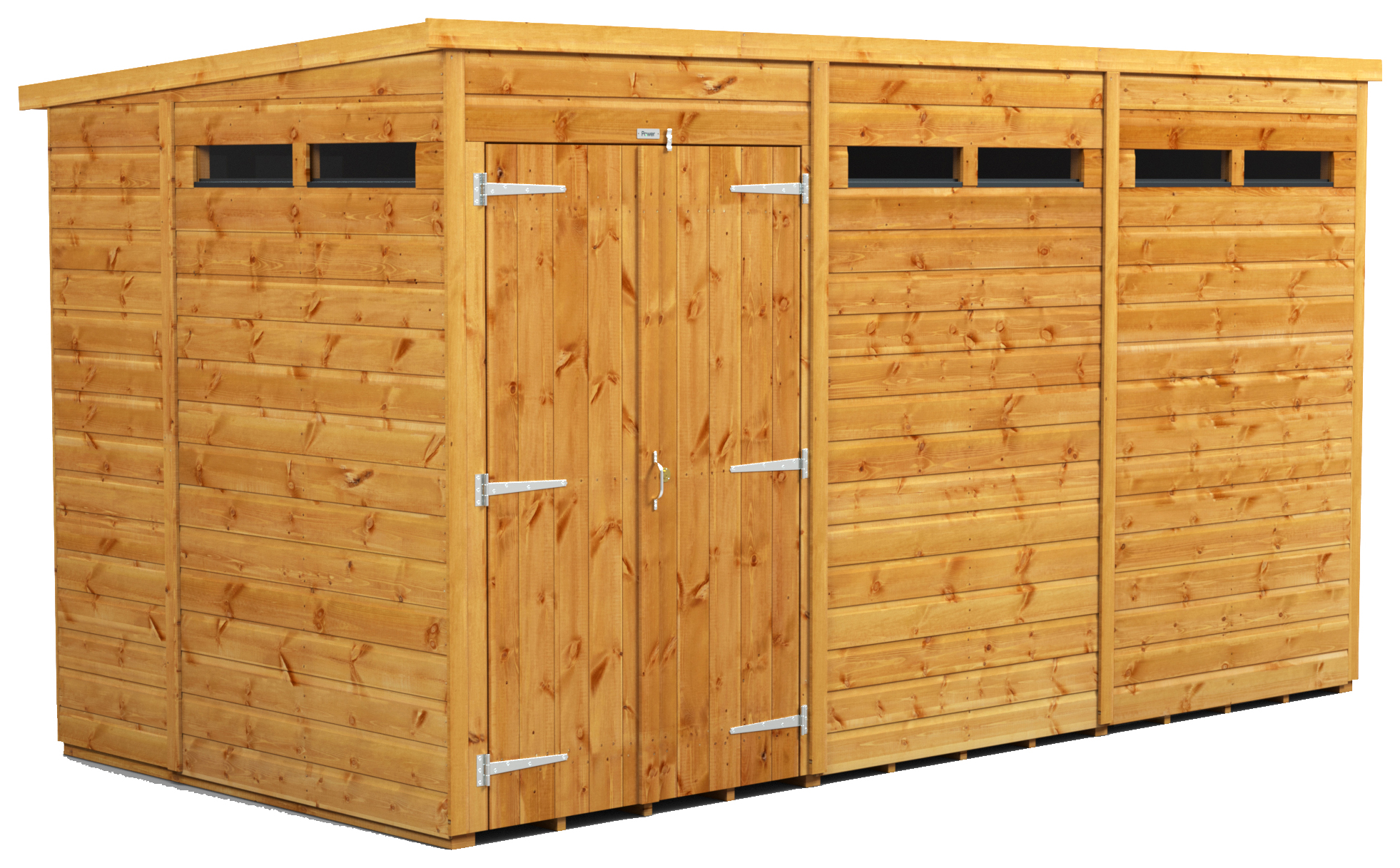 Power Sheds 12 x 6ft Double Door Pent Shiplap Dip Treated Security Shed