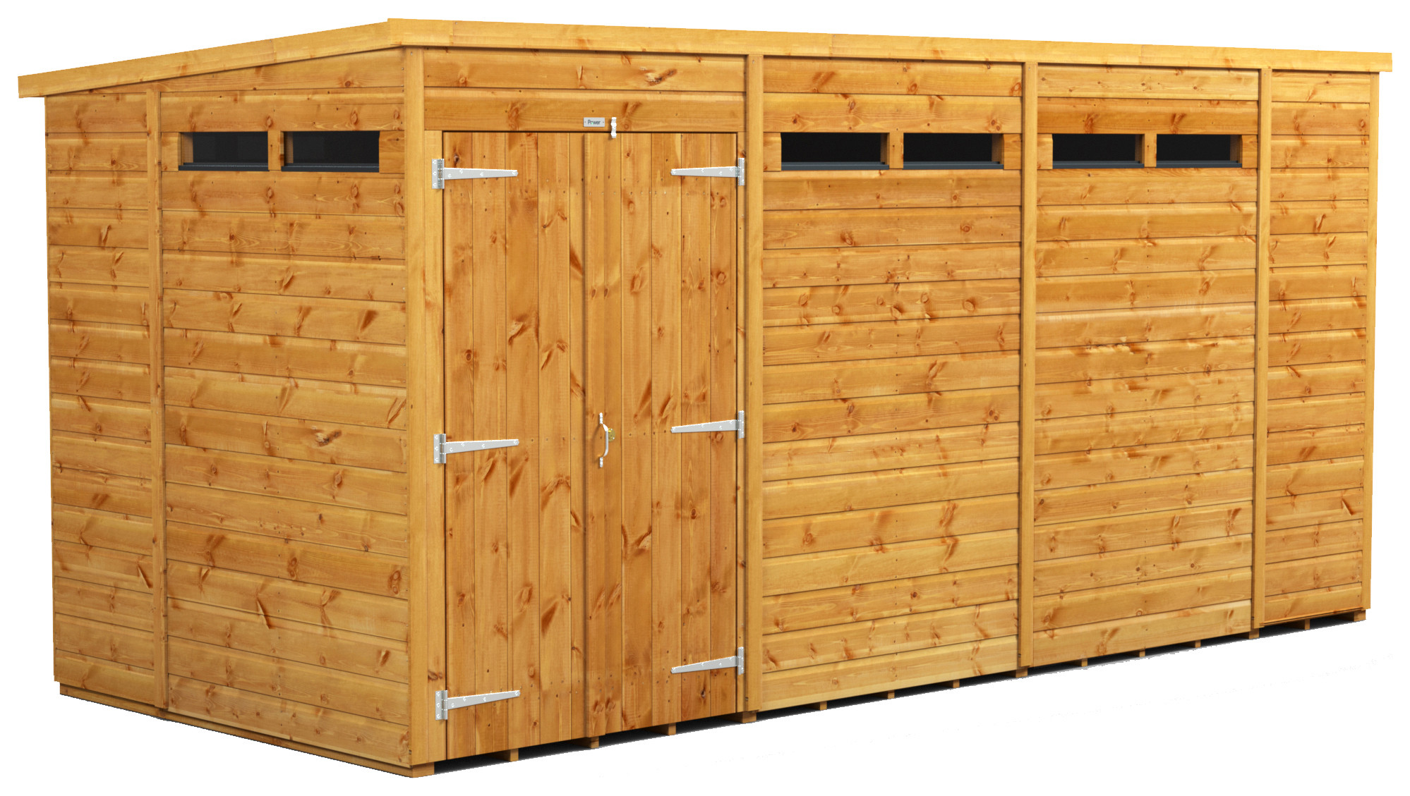 Image of Power Sheds 14 x 6ft Double Door Pent Shiplap Dip Treated Security Shed