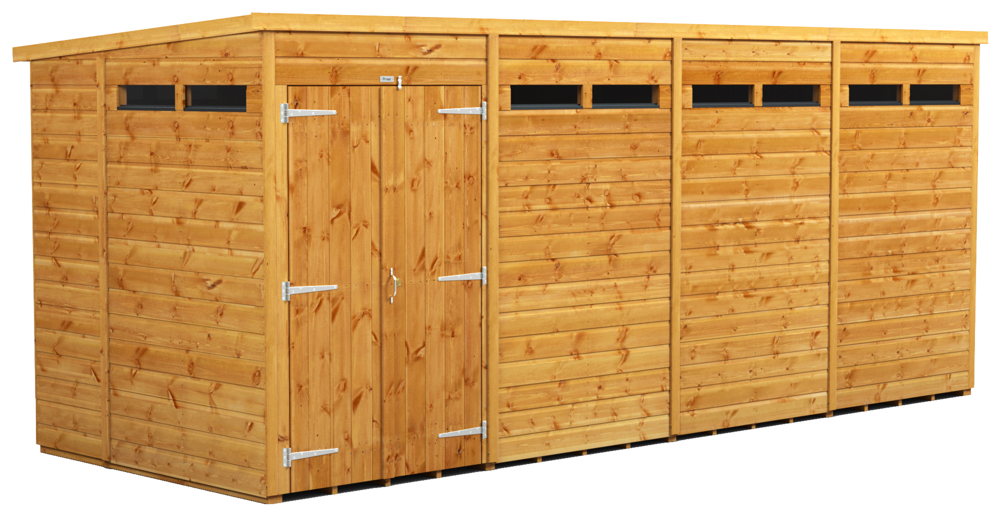 Image of Power Sheds 16 x 6ft Double Door Pent Shiplap Dip Treated Security Shed
