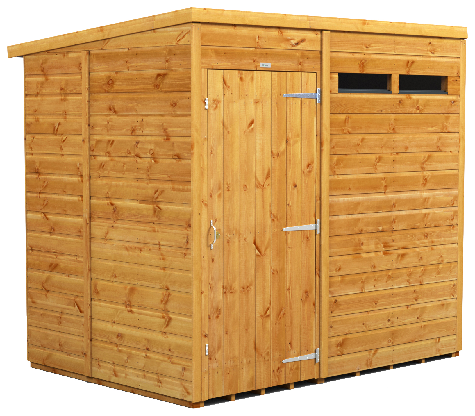 Image of Power Sheds 7 x 5ft Pent Shiplap Dip Treated Security Shed