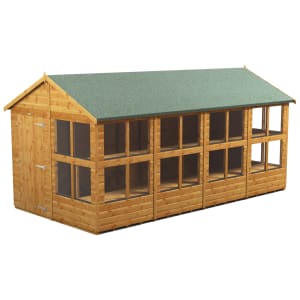 Power Sheds 16 x 8ft Apex Shiplap Dip Treated Potting Shed