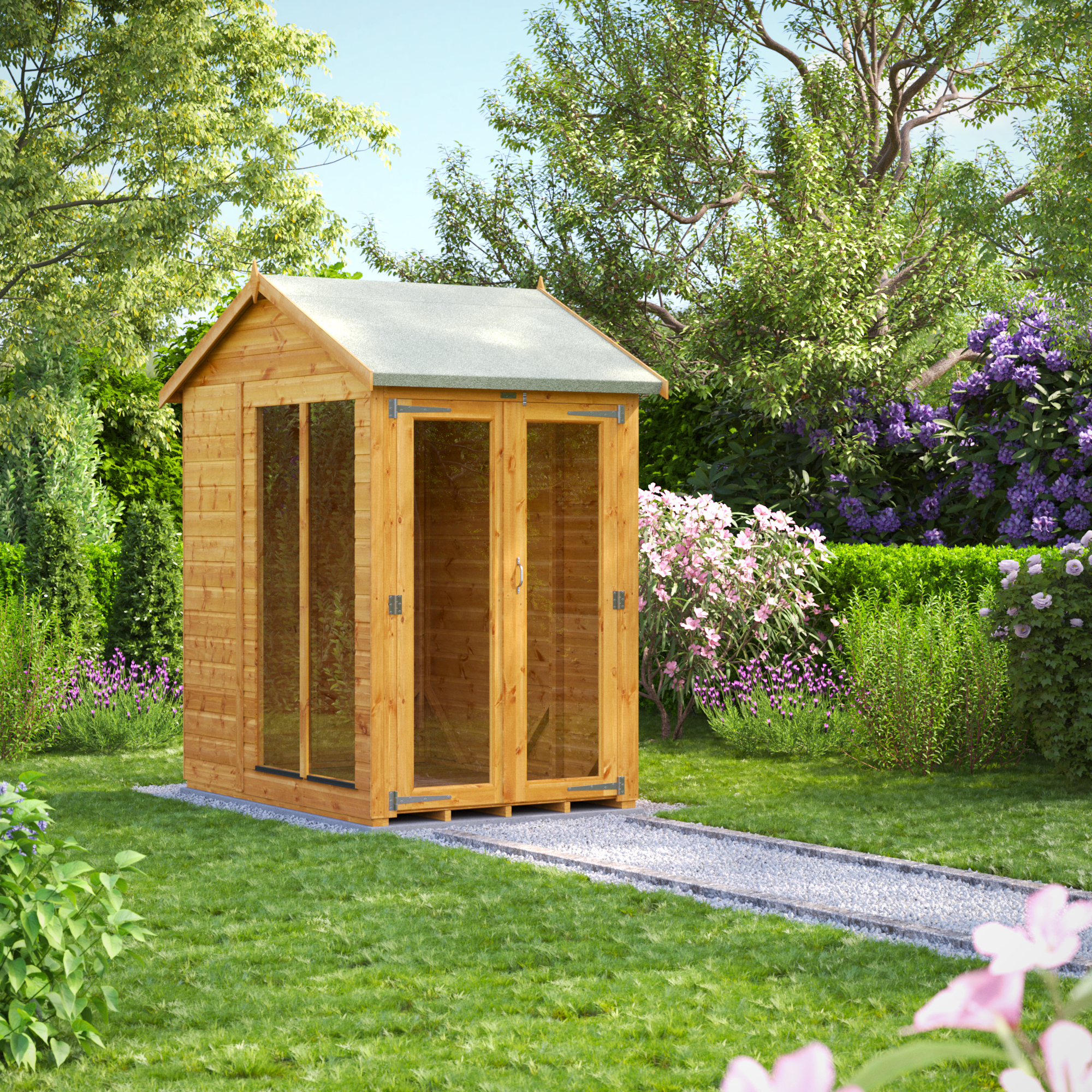 Power Sheds Apex Shiplap Dip Treated Summerhouse - 4 x 6ft