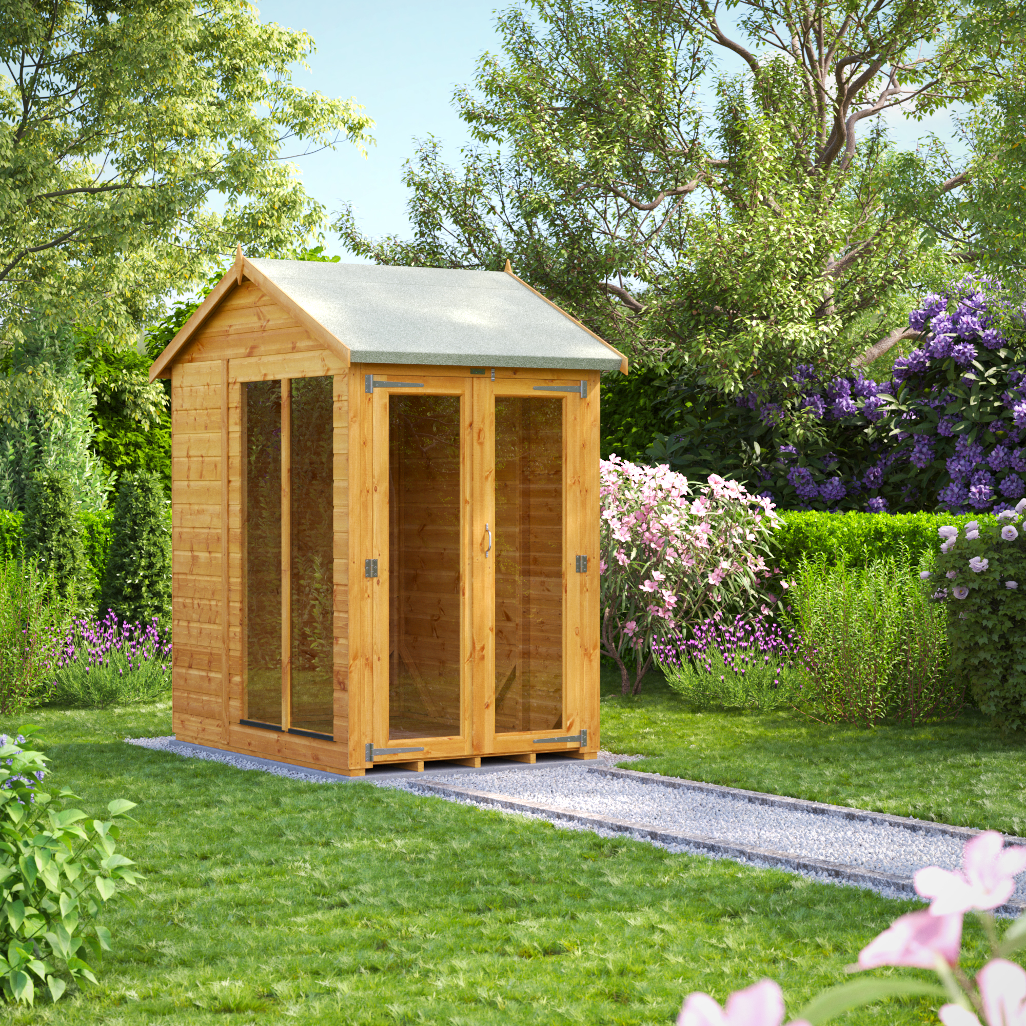 Powersheds Apex Shiplap Dip Treated Summerhouse - 4 x 6ft