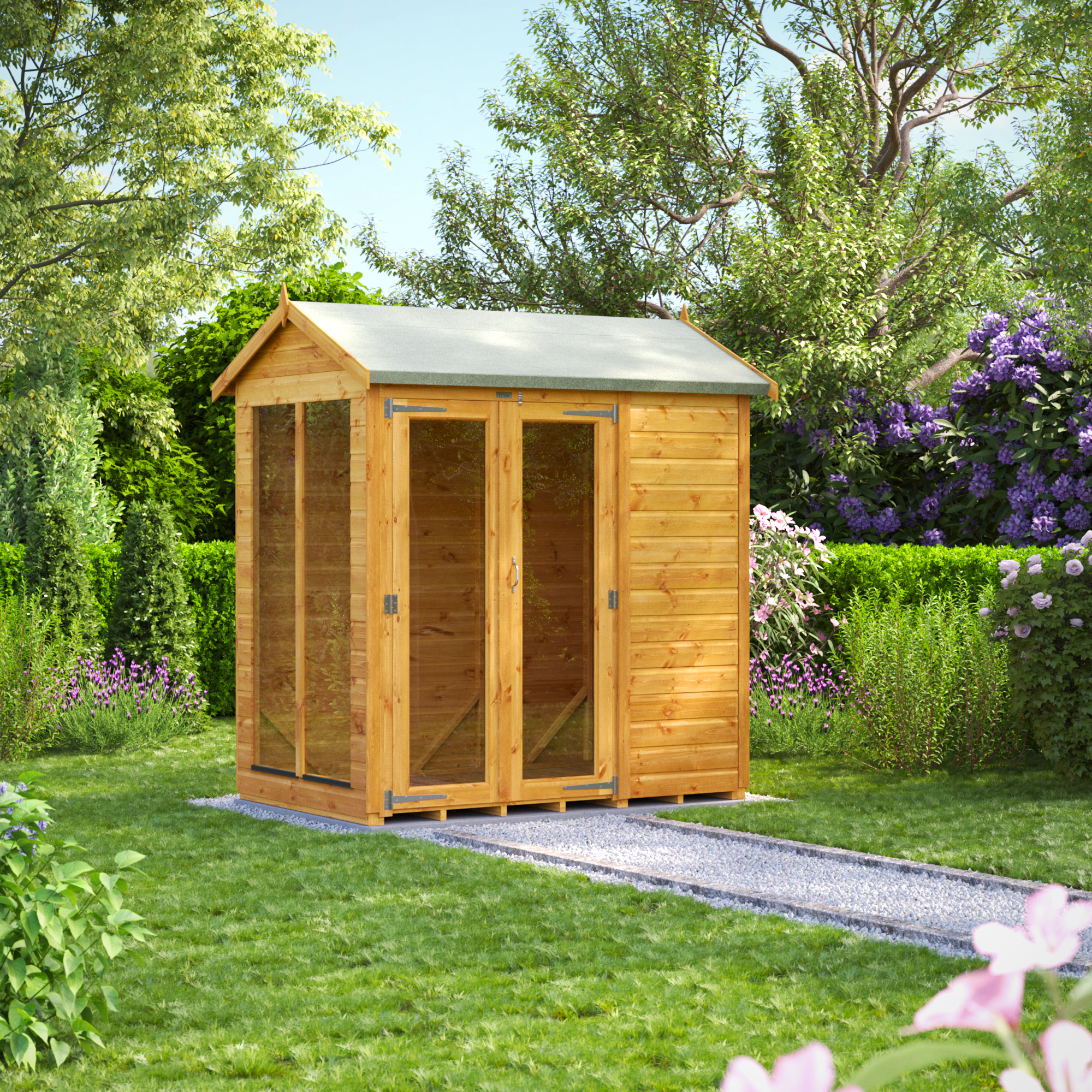 Image of Power Sheds 6 x 4ft Apex Shiplap Dip Treated Summerhouse