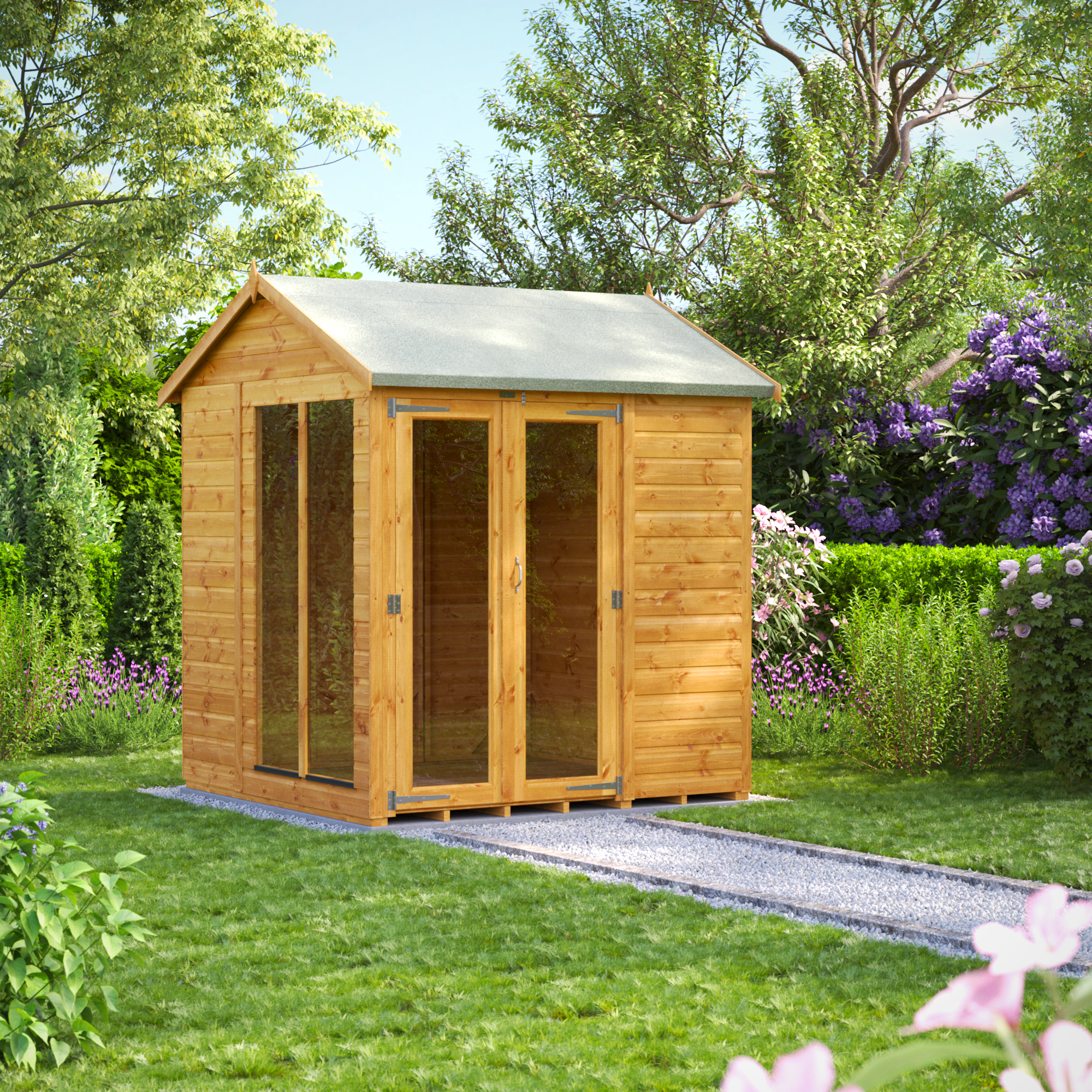 Image of Power Sheds 6 x 6ft Apex Shiplap Dip Treated Summerhouse