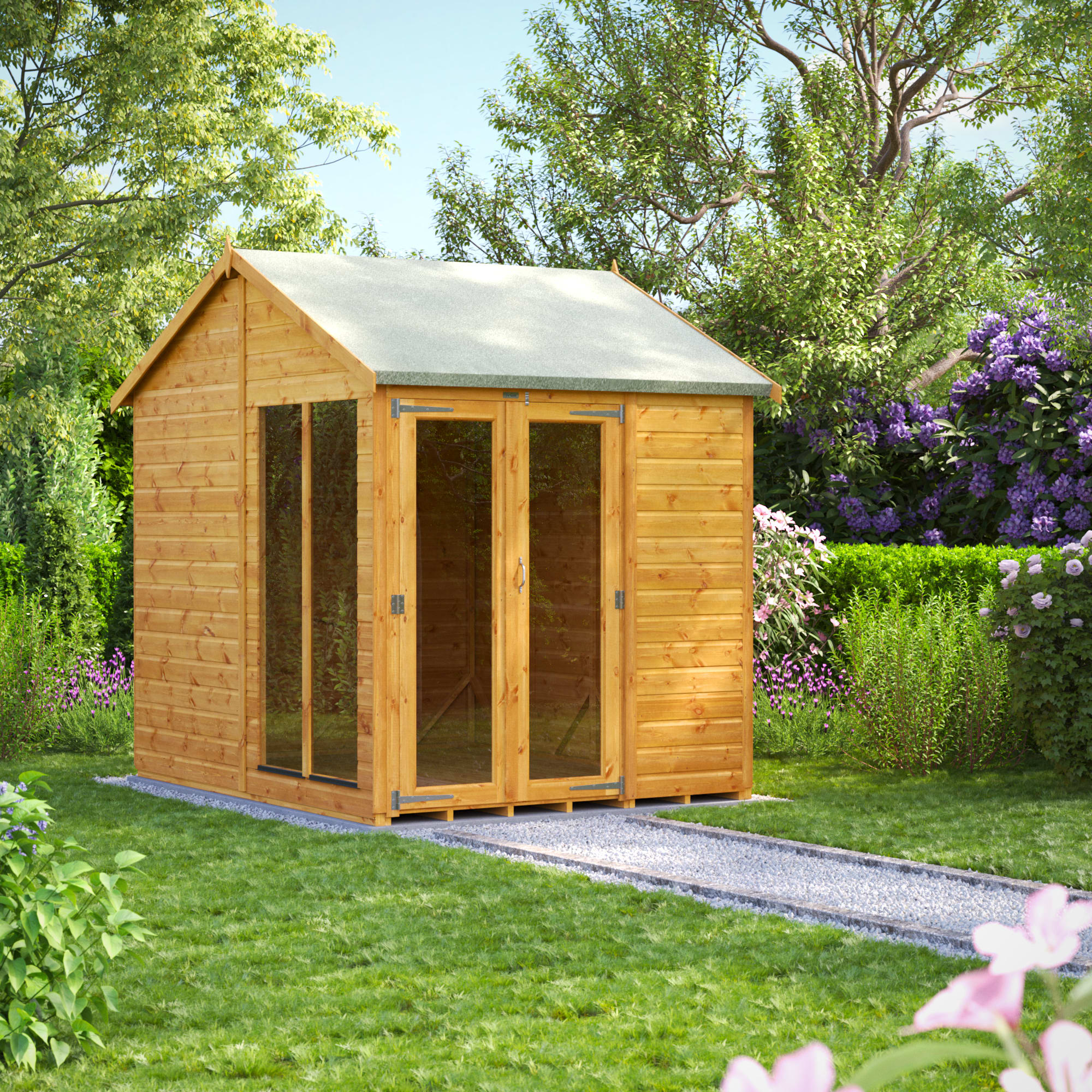 Power Sheds 6 x 8ft Apex Shiplap Dip Treated Summerhouse Wickes.co.uk