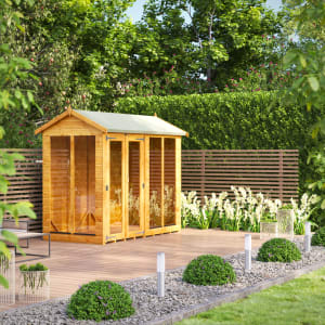 Image of Power Sheds 8 x 4ft Apex Shiplap Dip Treated Summerhouse