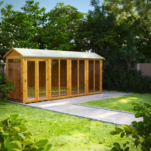 Power Sheds 16 x 4ft Apex Shiplap Dip Treated Summerhouse