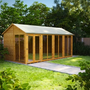 Power Sheds 16 x 8ft Apex Shiplap Dip Treated Summerhouse