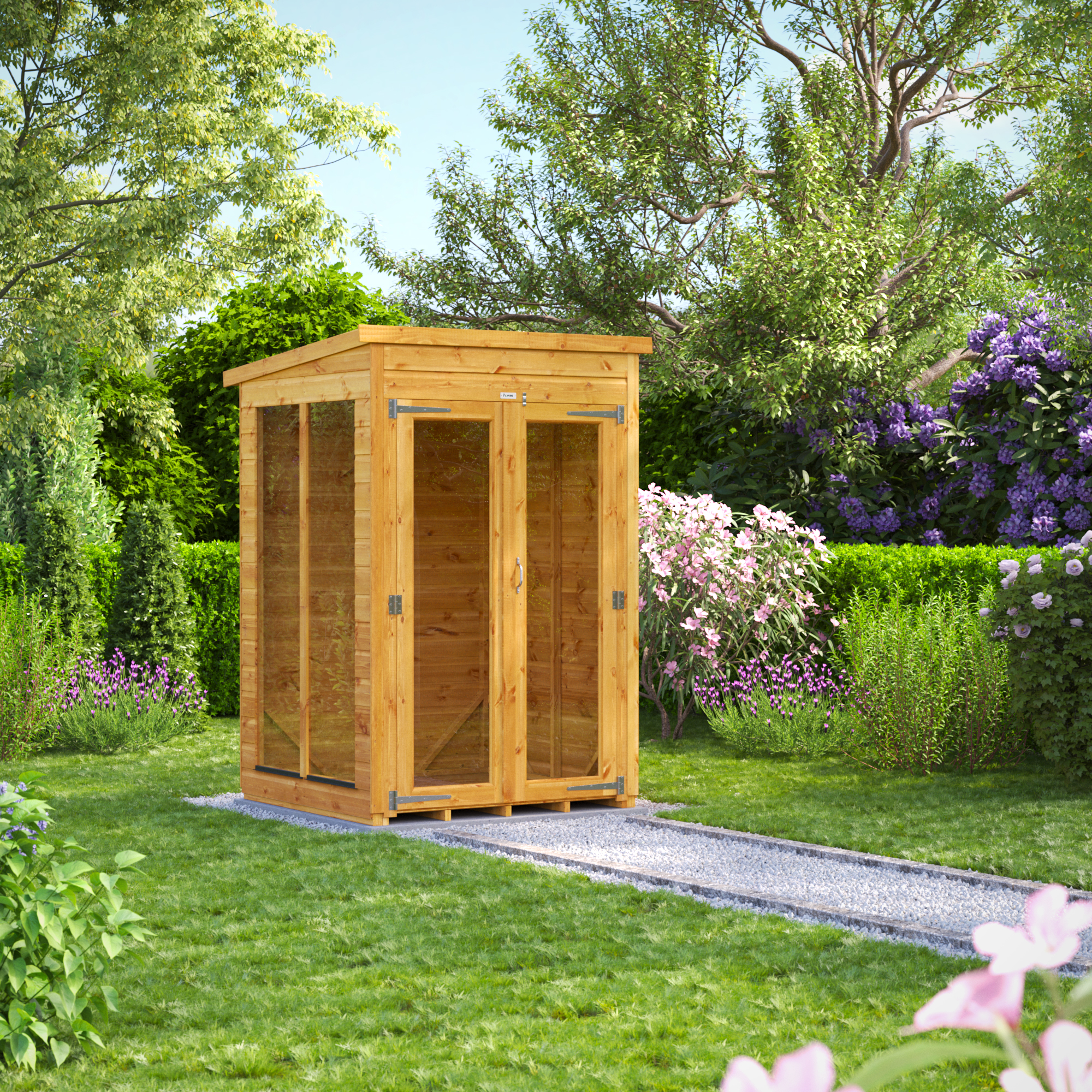 Power Sheds Pent Shiplap Dip Treated Summerhouse - 4 x 4ft