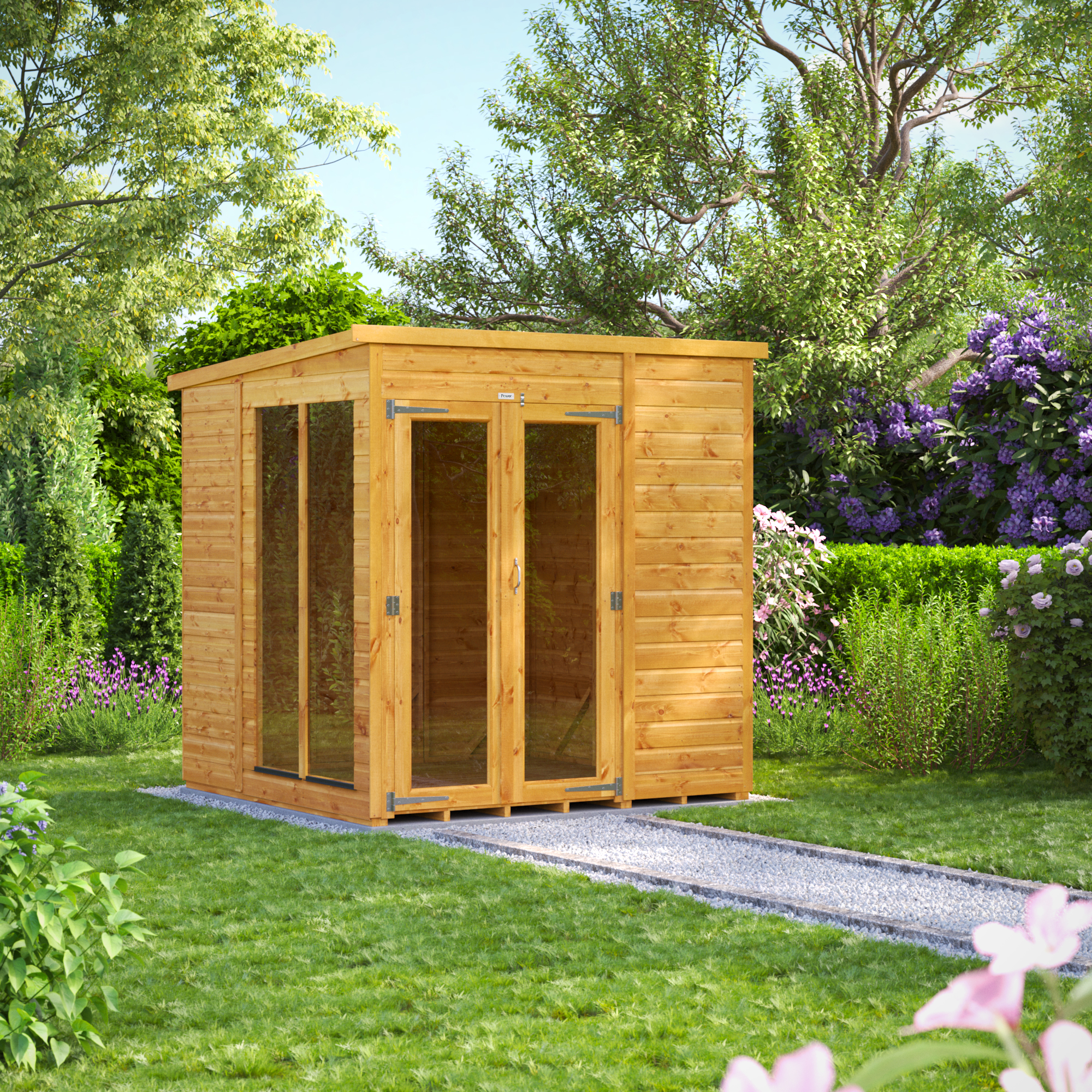 Power Sheds Pent Shiplap Dip Treated Summerhouse - 6 x 6ft