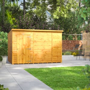 Power Sheds 10 x 8ft Pent Shiplap Dip Treated Windowless Shed