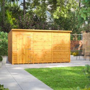 Power Sheds 12 x 8ft Pent Shiplap Dip Treated Windowless Shed