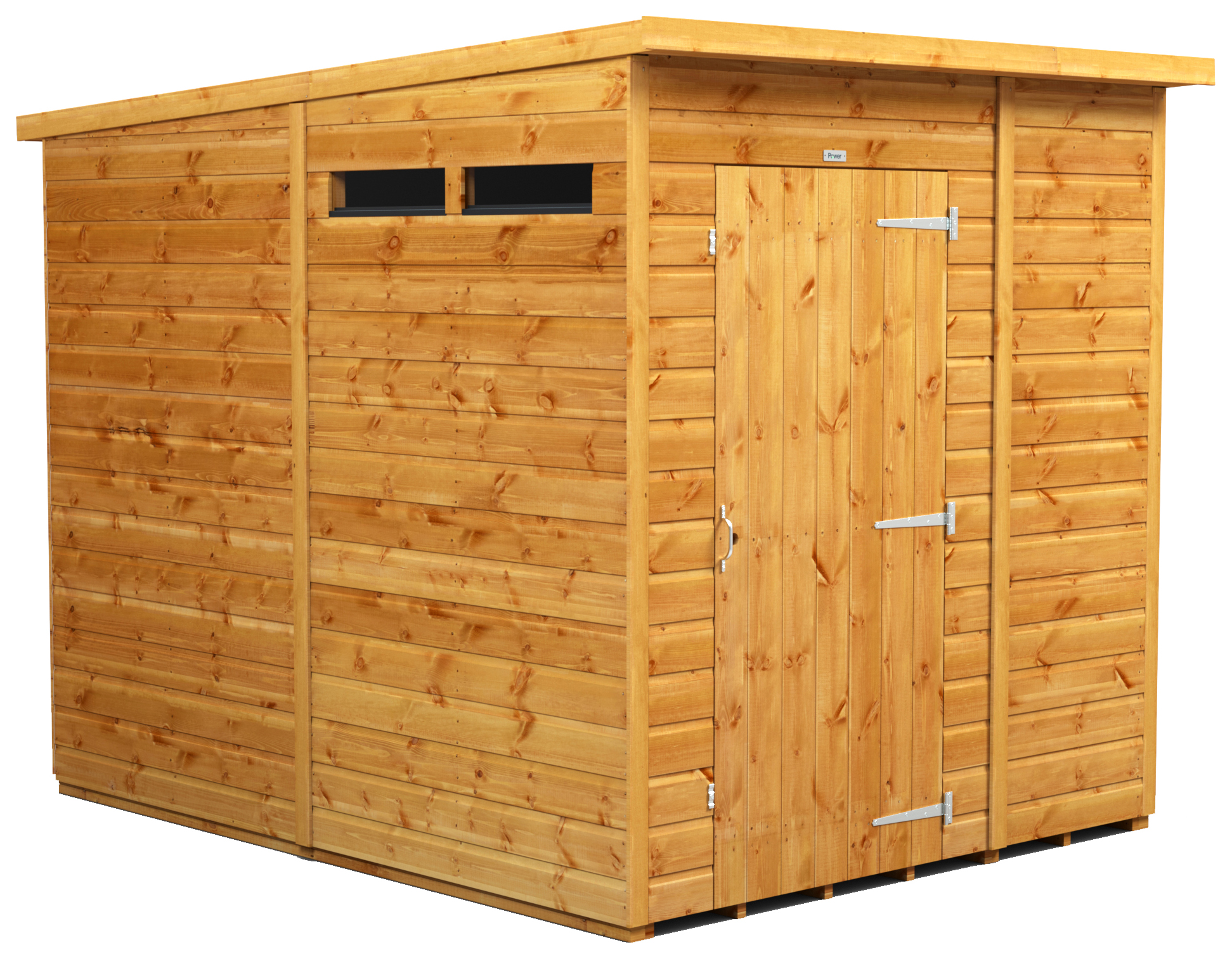 Image of Power Sheds 6 x 8ft Pent Shiplap Dip Treated Security Shed