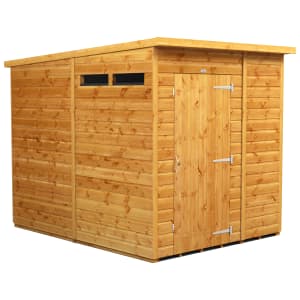 Power Sheds 6 x 8ft Pent Shiplap Dip Treated Security Shed