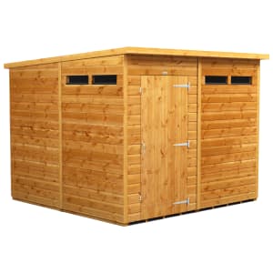Power Sheds 8 x 8ft Pent Shiplap Dip Treated Security Shed