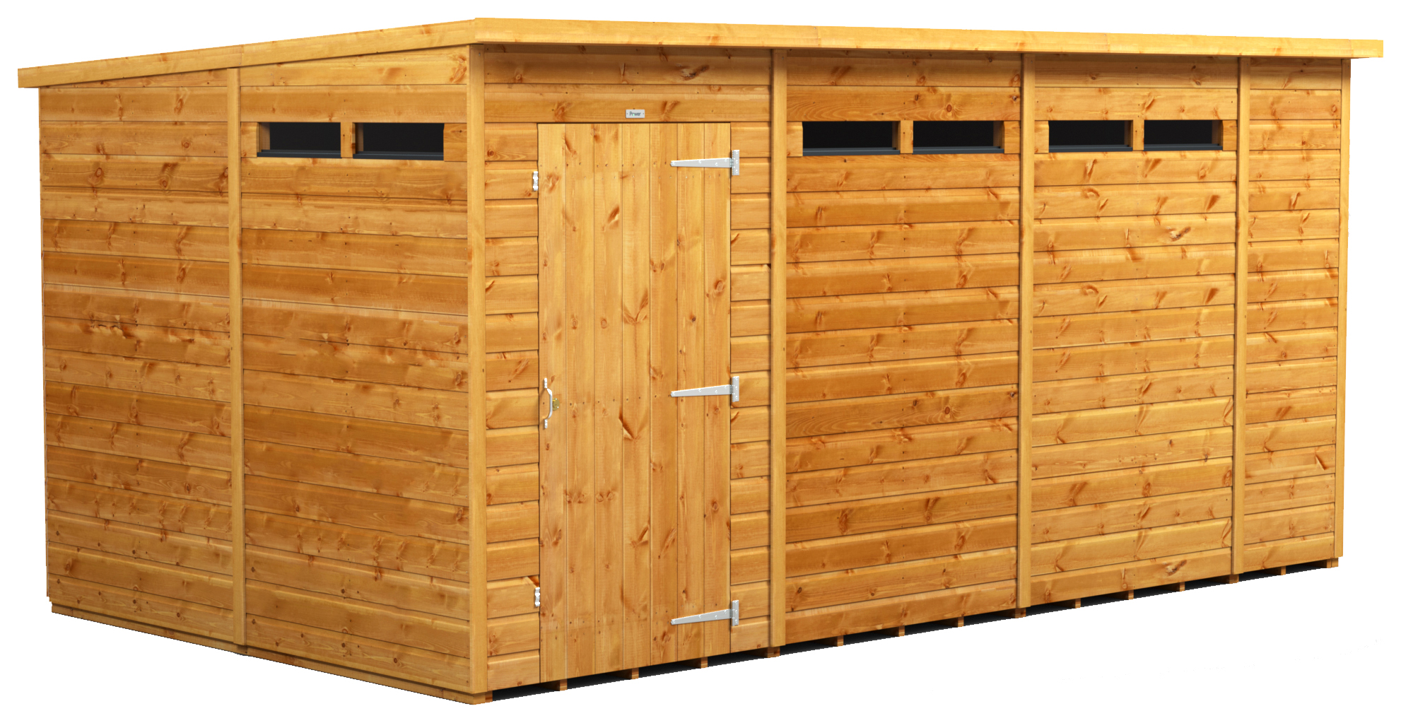 Image of Power Sheds 14 x 8ft Pent Shiplap Dip Treated Security Shed