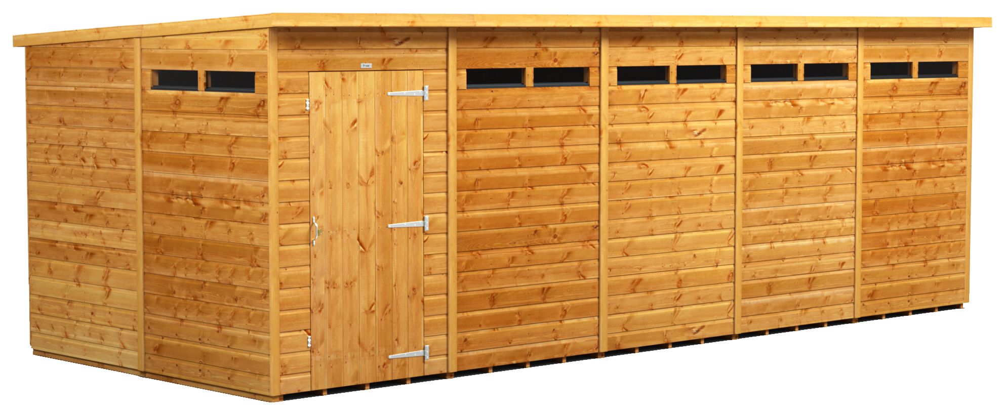 Power Sheds 20 x 8ft Pent Shiplap Dip Treated Security Shed