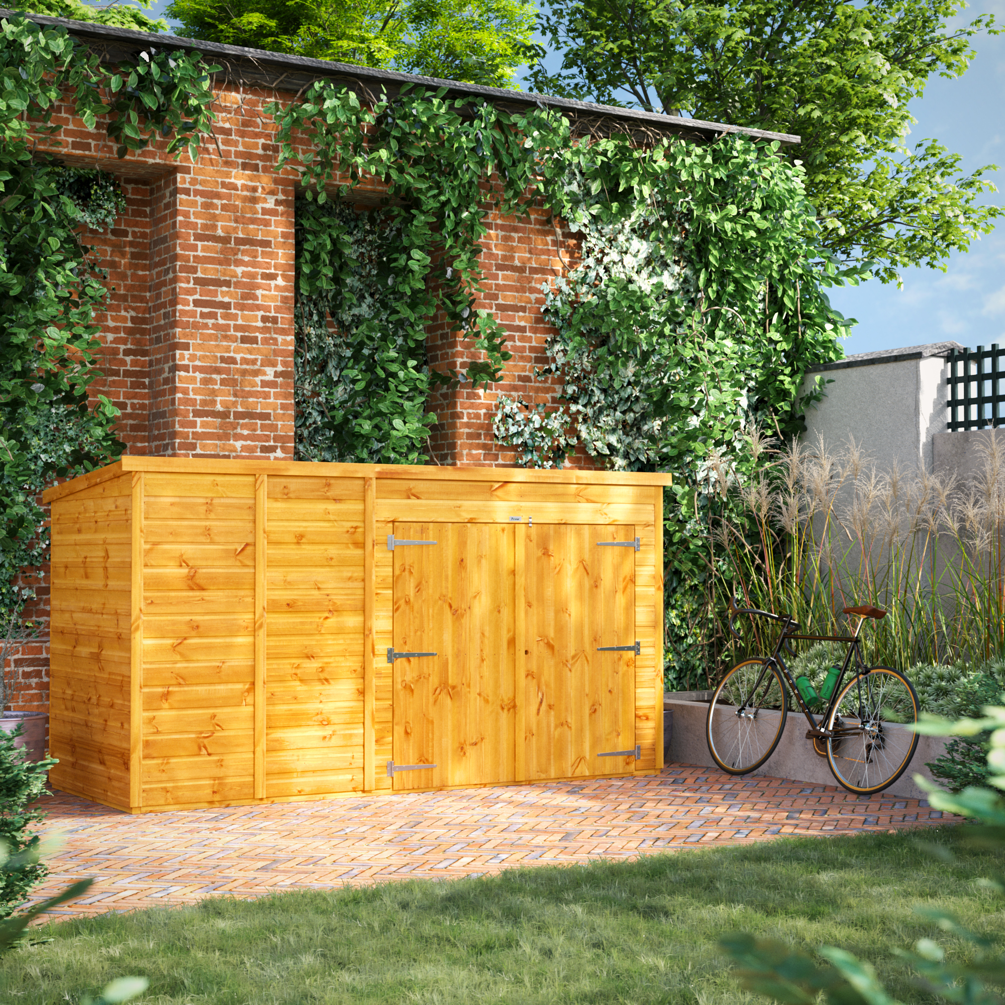 Power Sheds 10 x 4ft Pent Bike Shed