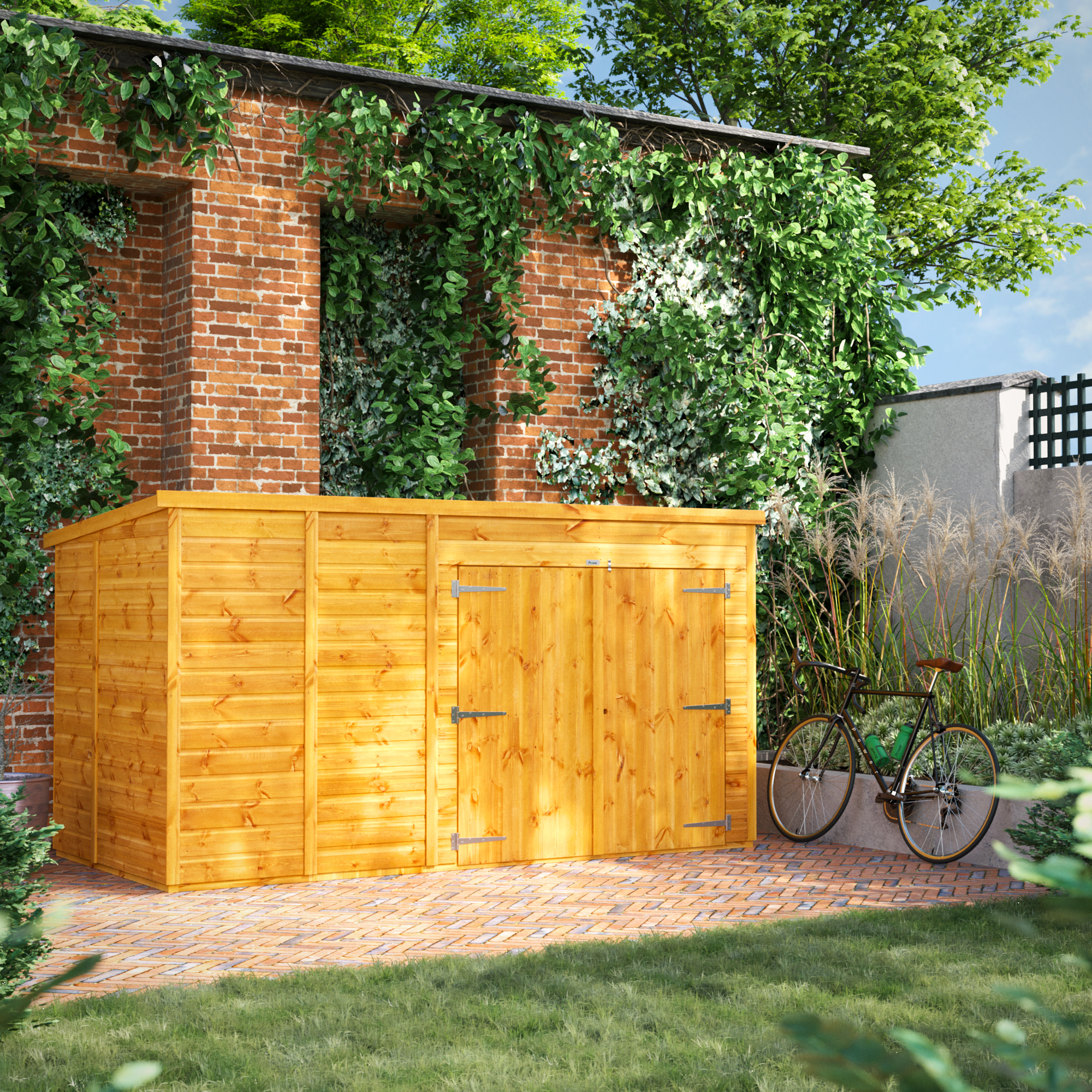 Power Sheds Pent Bike Shed - 10 x 5ft