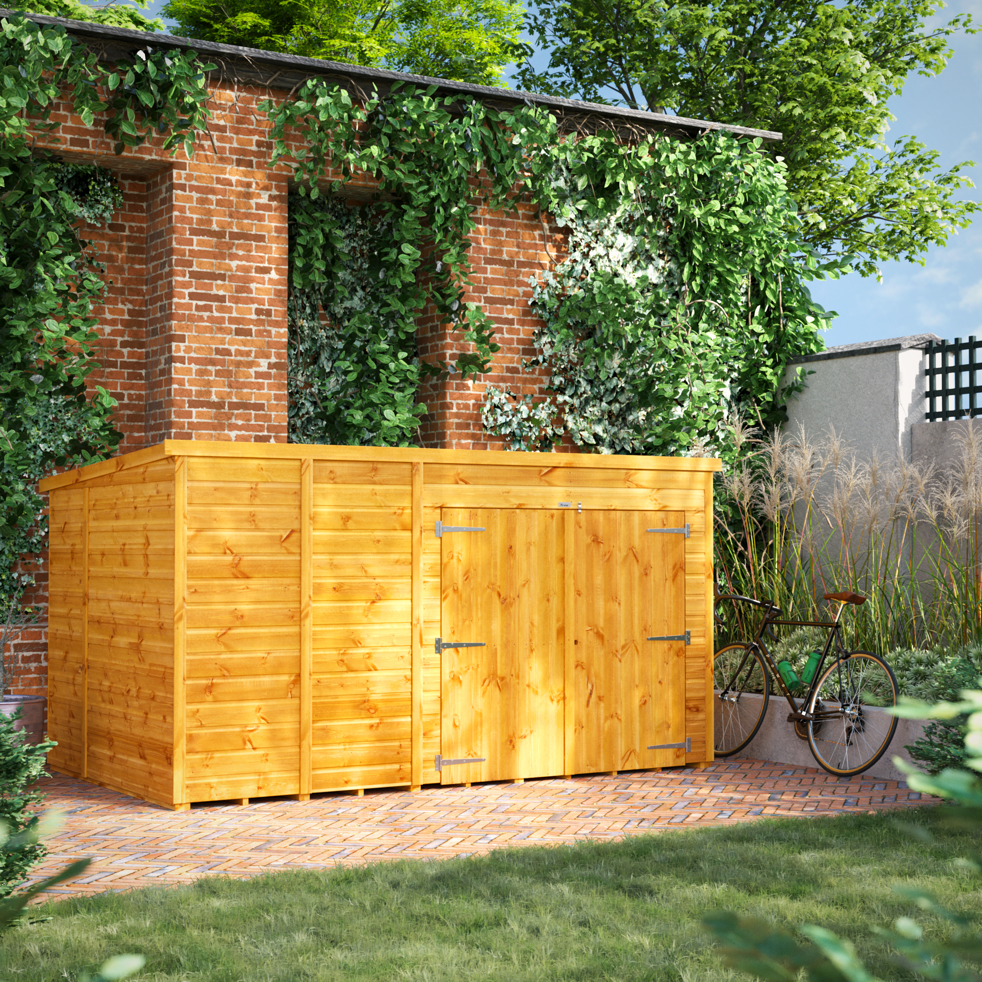 Power Sheds 10 x 6ft Pent Bike Shed