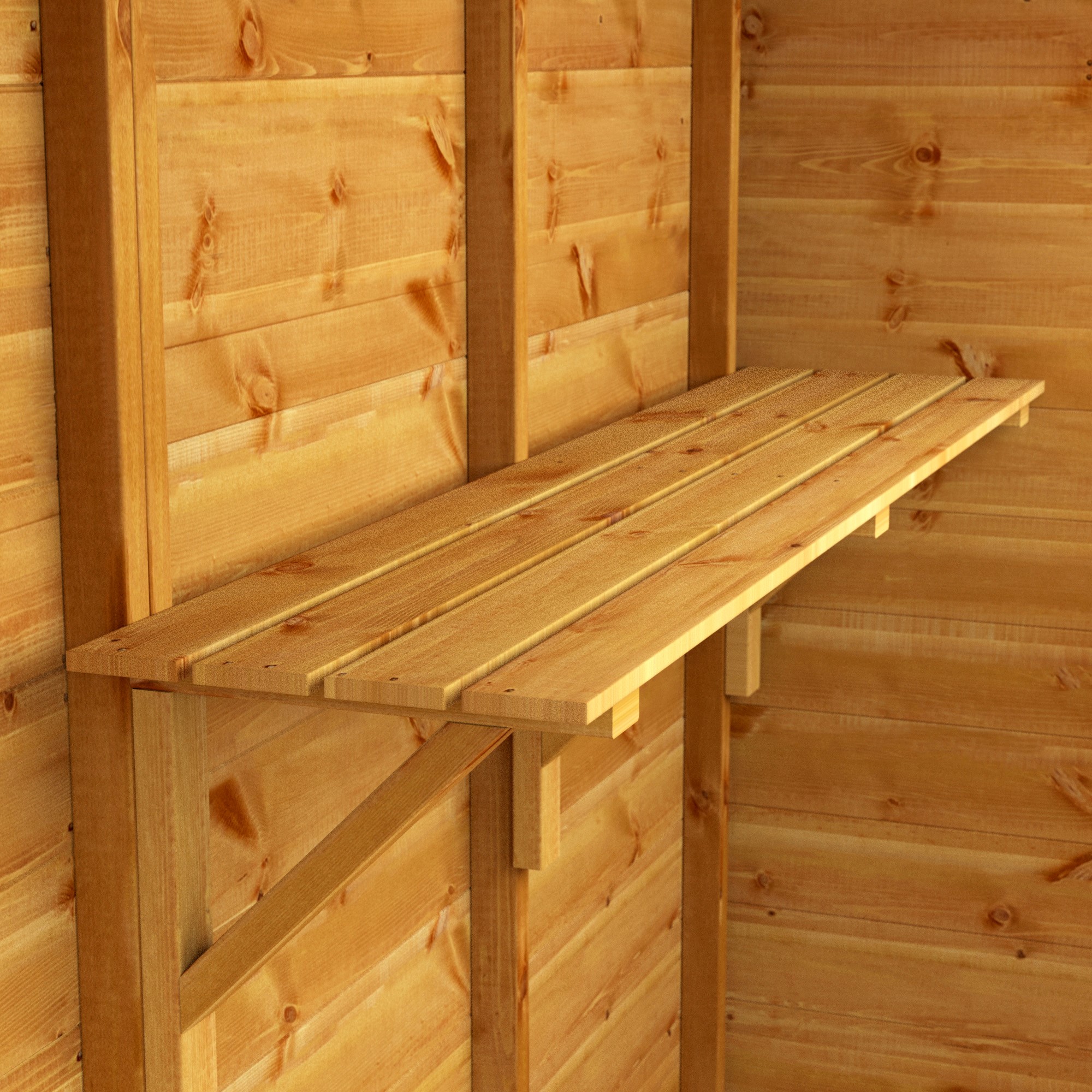 Power Sheds Timber Shelving Kit - 4ft