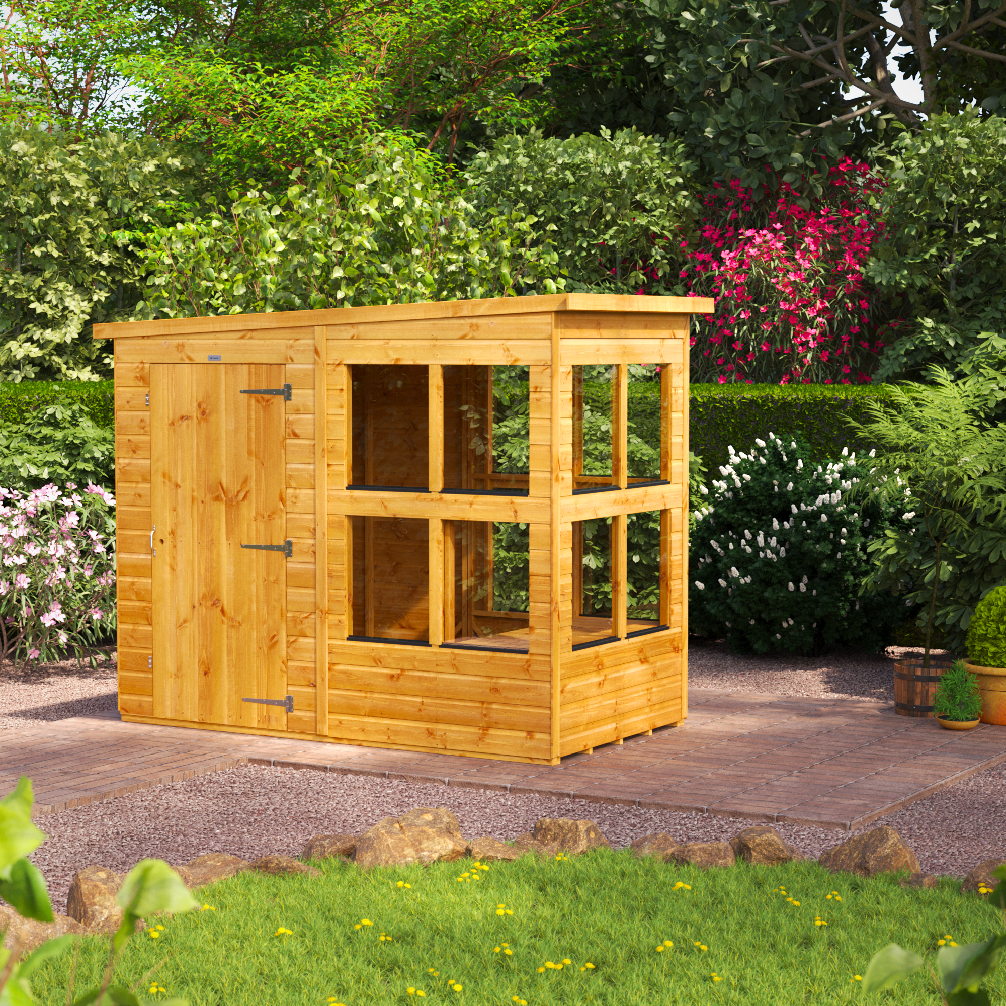 Image of Power Sheds 4 x 8ft Pent Shiplap Dip Treated Potting Shed