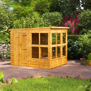 Power Sheds 6 x 8ft Pent Shiplap Dip Treated Potting Shed
