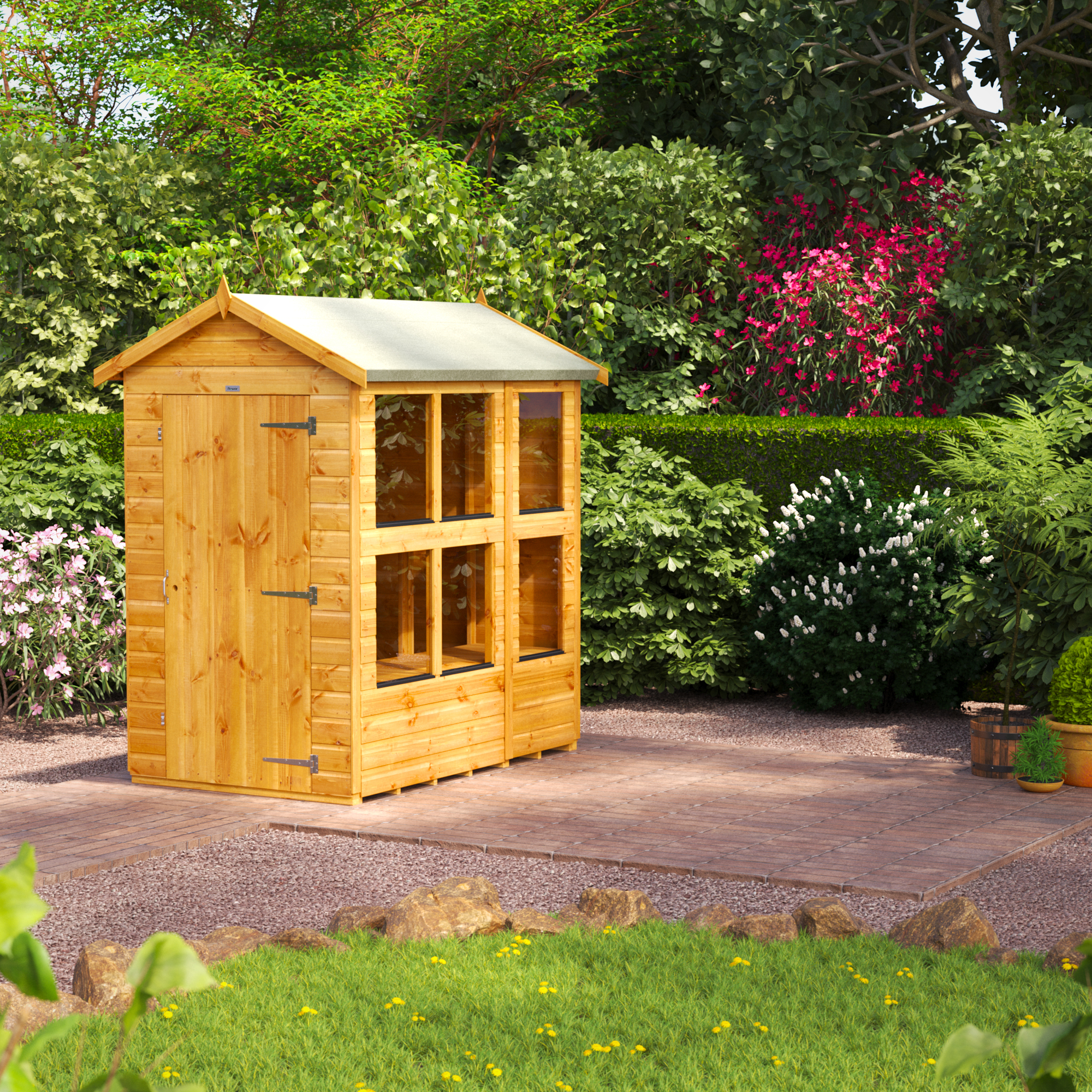 Image of Power Sheds 6 x 4ft Apex Shiplap Dip Treated Potting Shed