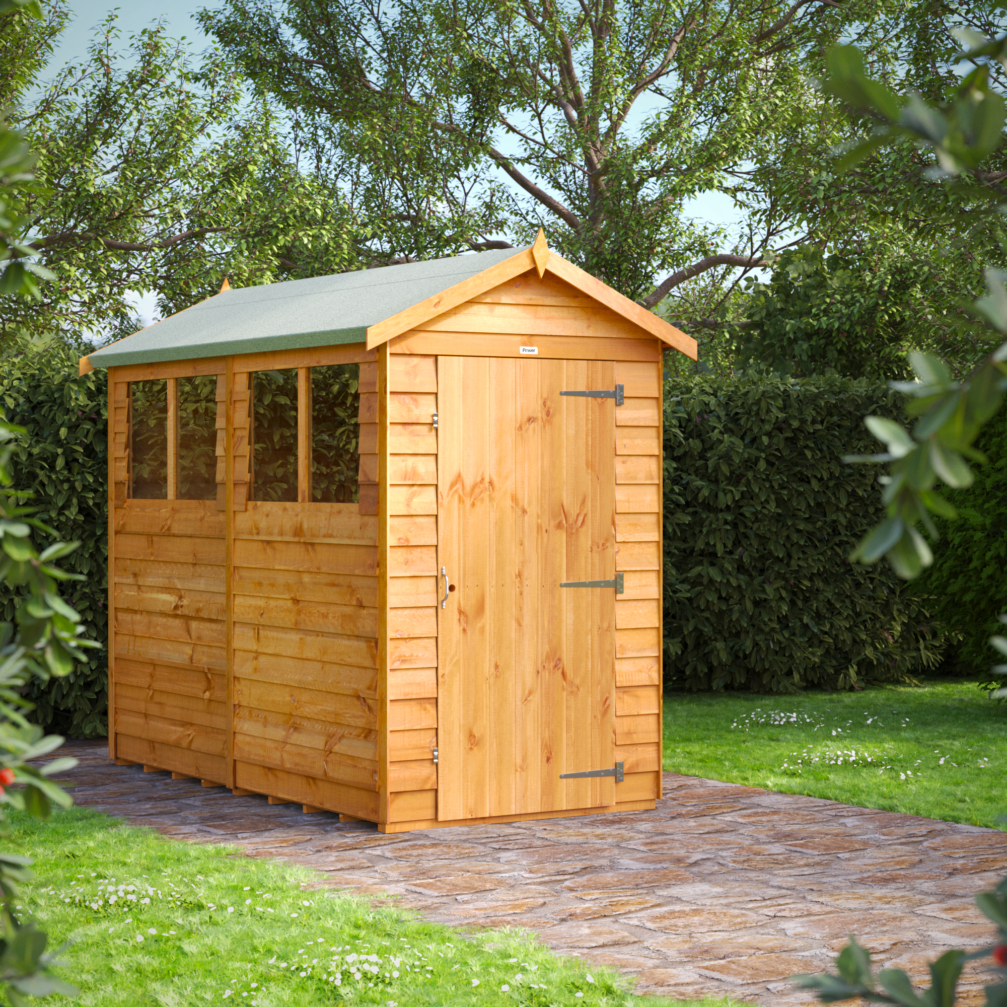 Image of Power Sheds 8 x 4ft Apex Overlap Dip Treated Shed