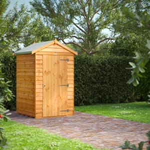 Power Sheds 4 x 4ft Apex Overlap Dip Treated Windowless Shed