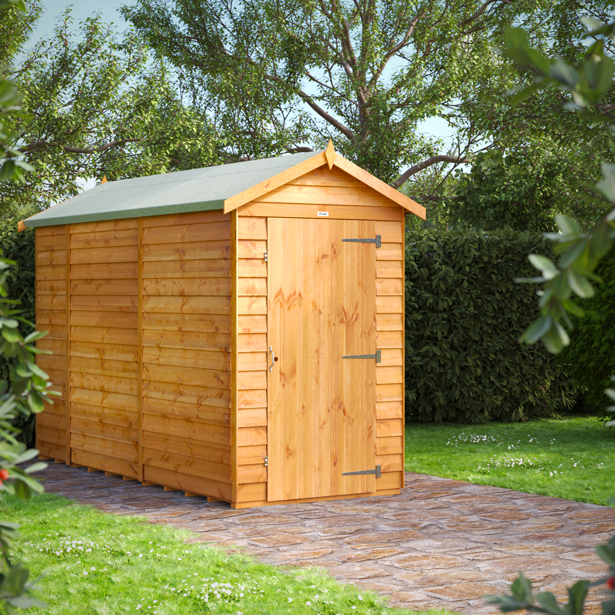 Image of Power Sheds 10 x 4ft Apex Overlap Dip Treated Windowless Shed