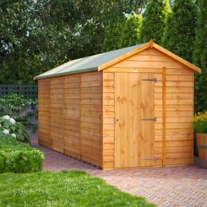 Power Sheds 16 x 6ft Apex Overlap Dip Treated Windowless Shed