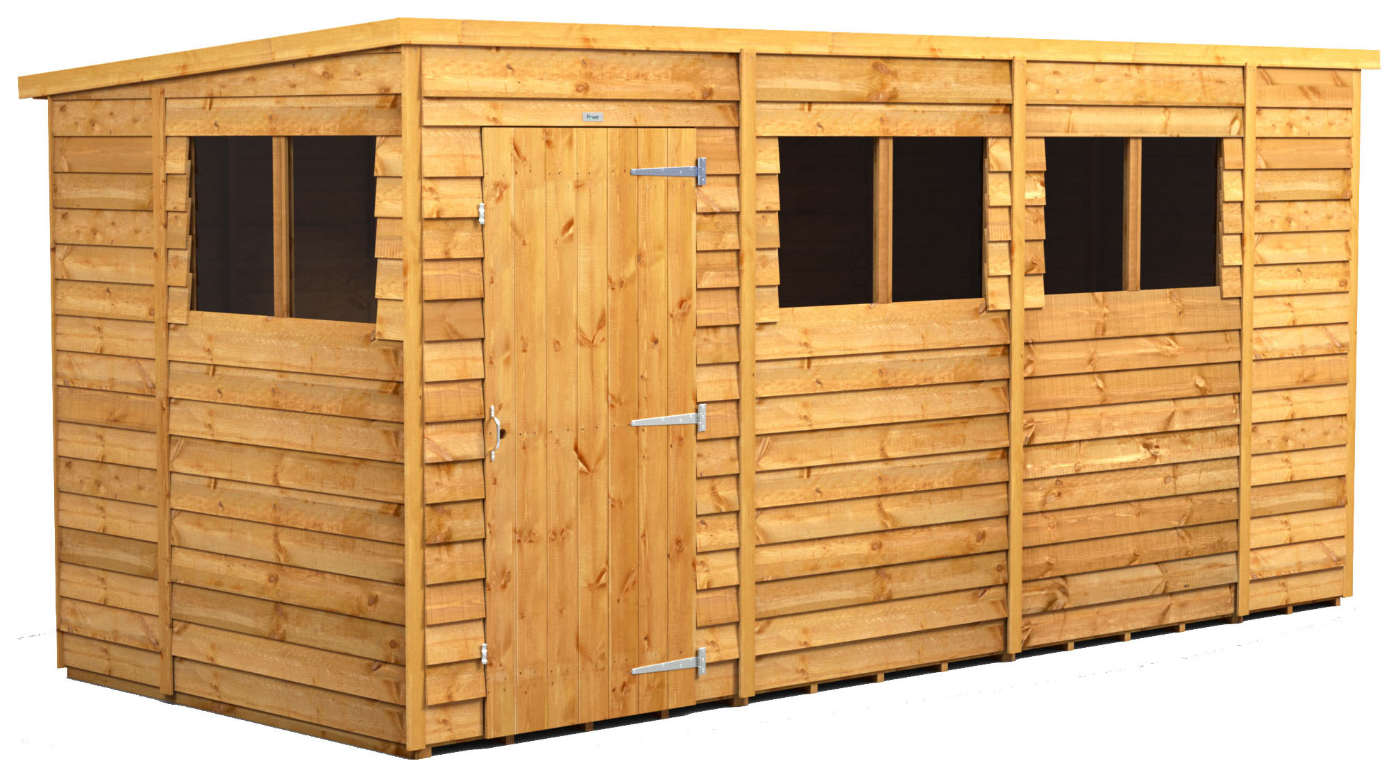 Power Sheds 14 x 6ft Pent Overlap Dip Treated Shed