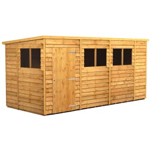 Power Sheds 14 x 6ft Pent Overlap Dip Treated Shed