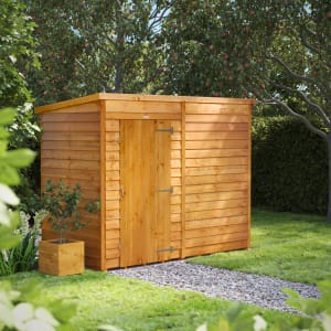 Power Sheds 8 x 4ft Pent Overlap Dip Treated Windowless Shed