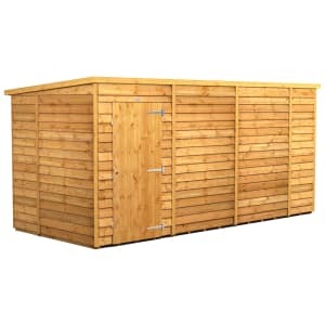 Power Sheds 14 x 6ft Pent Overlap Dip Treated Windowless Shed