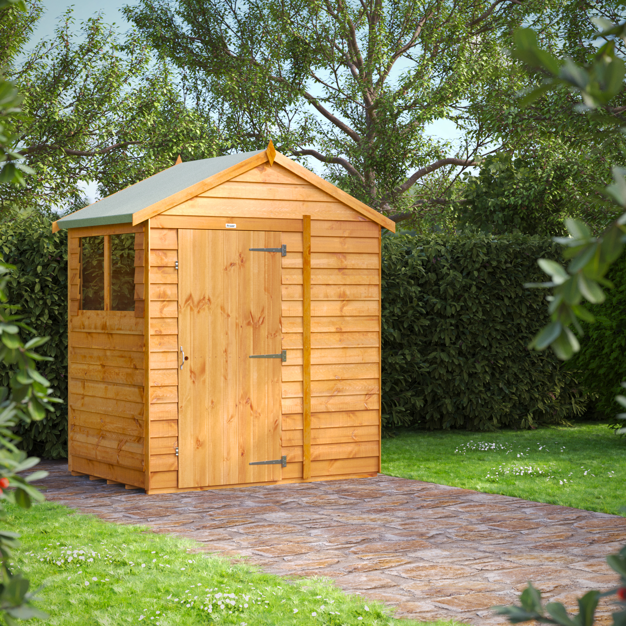 Powersheds Apex Overlap Dip Treated Shed - 4 x 6ft