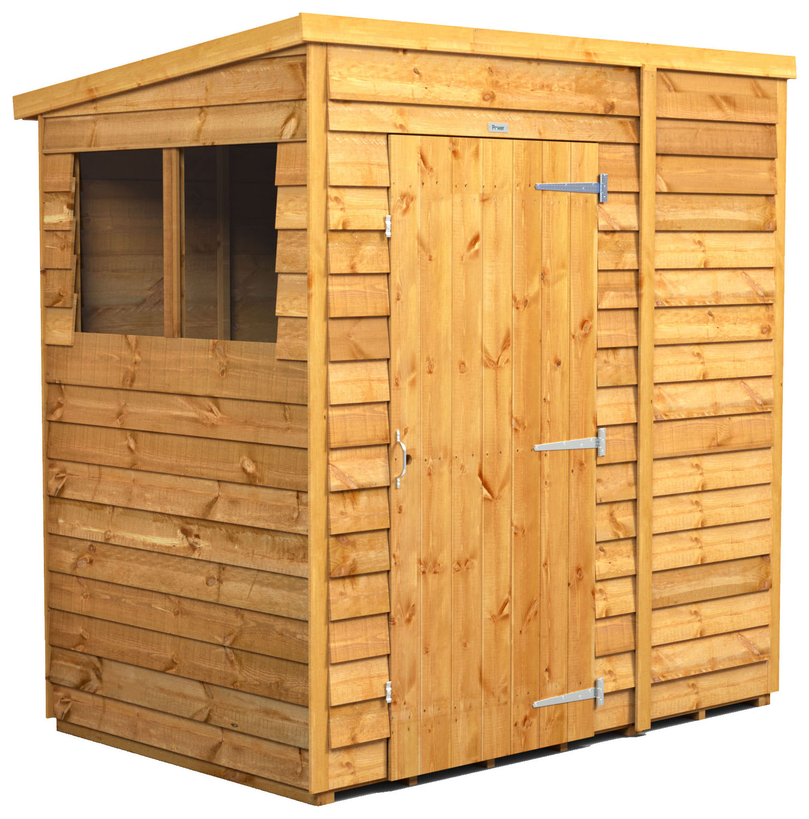 Powersheds Pent Overlap Dip Treated Shed - 6 x 4ft