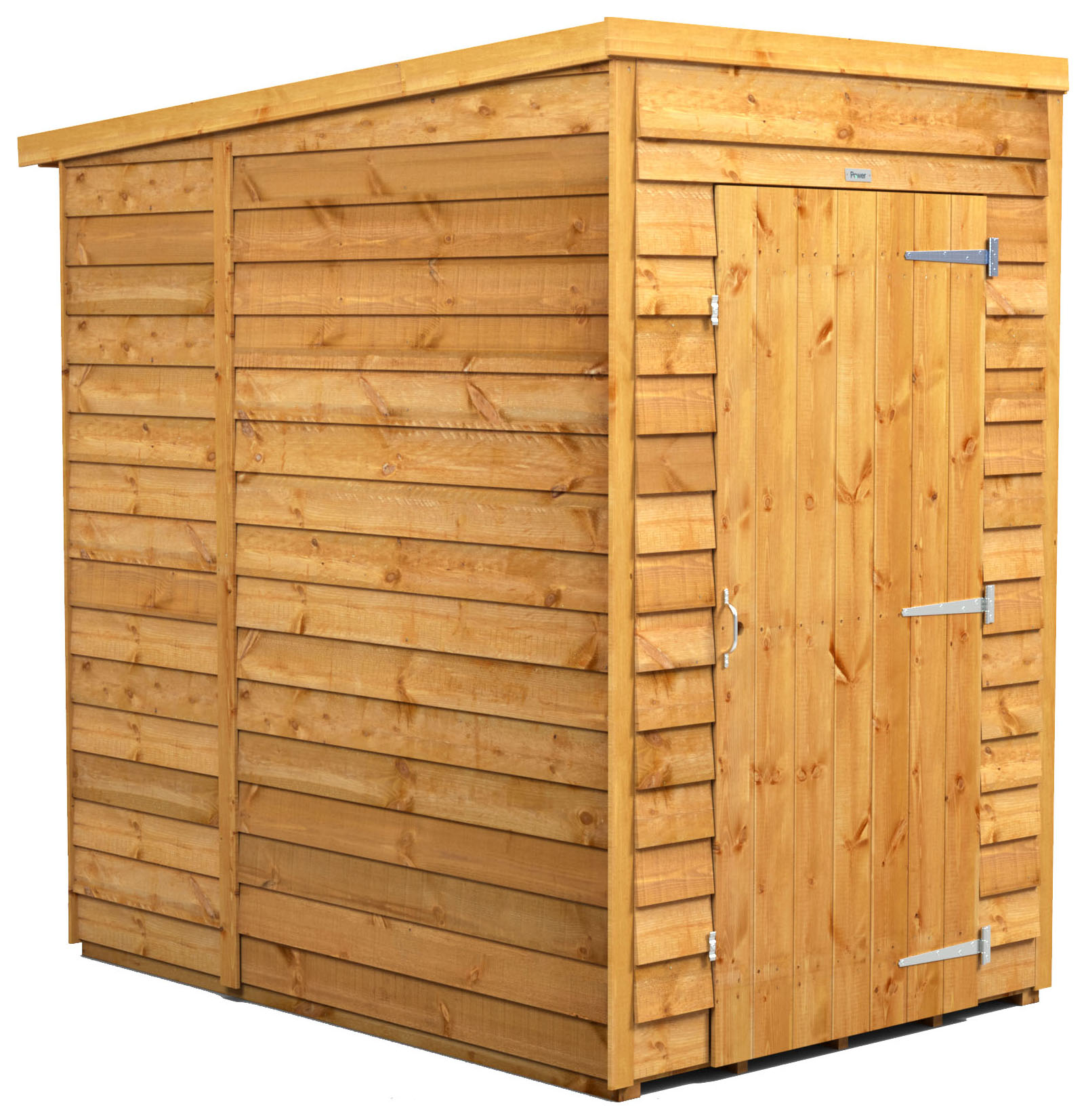 Powersheds Pent Overlap Dip Treated Windowless Shed - 4 x 6ft