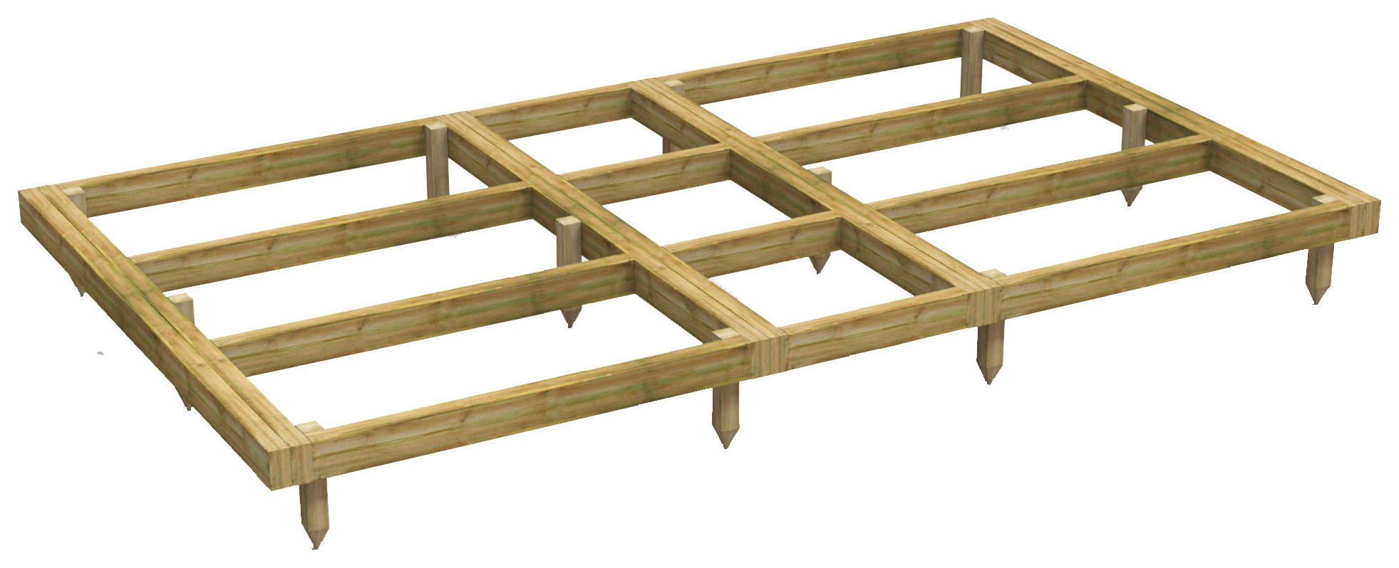 Power Sheds Pressure Treated Garden Building Base Kit - 10 x 6ft