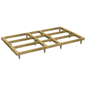 Power Sheds 10 x 6ft Pressure Treated Garden Building Base Kit