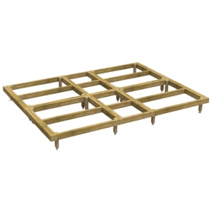 Power Sheds 10 x 8ft Pressure Treated Garden Building Base Kit